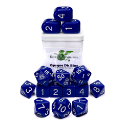 Role 4 Initiative - Opaque Dark Blue/White Arch'D4 15pc